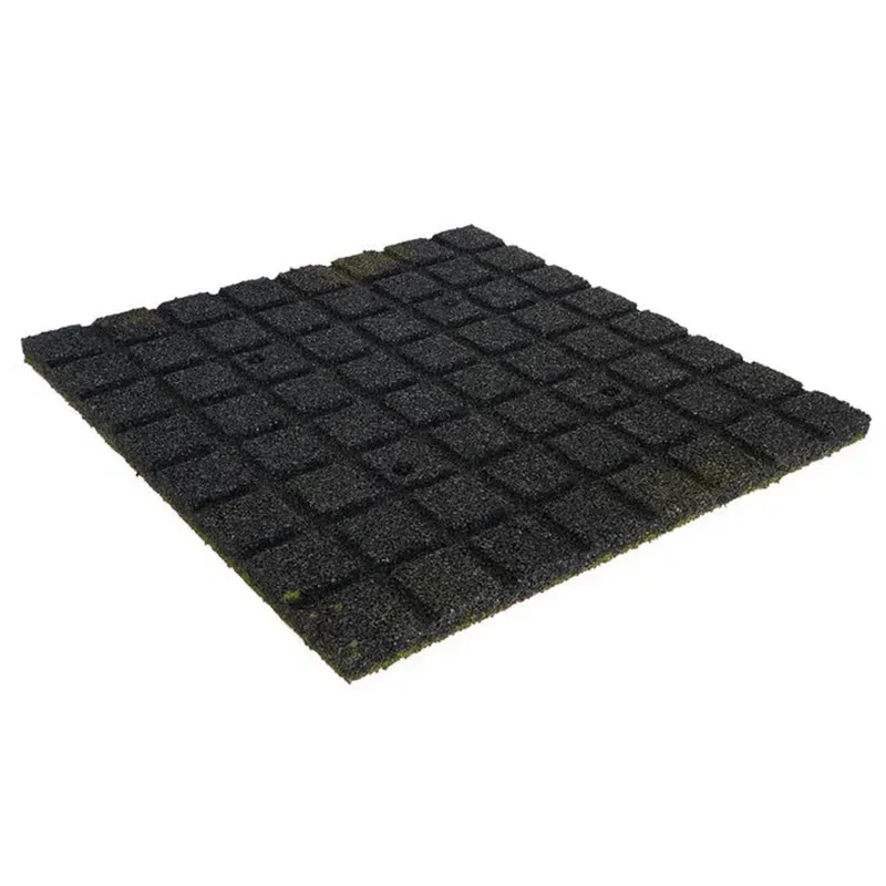 LOSETA DE CAUCHO 1x1m | 40mm | Negro Jaspeado Rojo | Macizo | Suelo Gimnasios | Parques infantiles | Clases | Exterior | Cardio